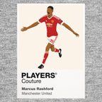 Marcus Rashford Manchester United grey Icon Frame artwork detail