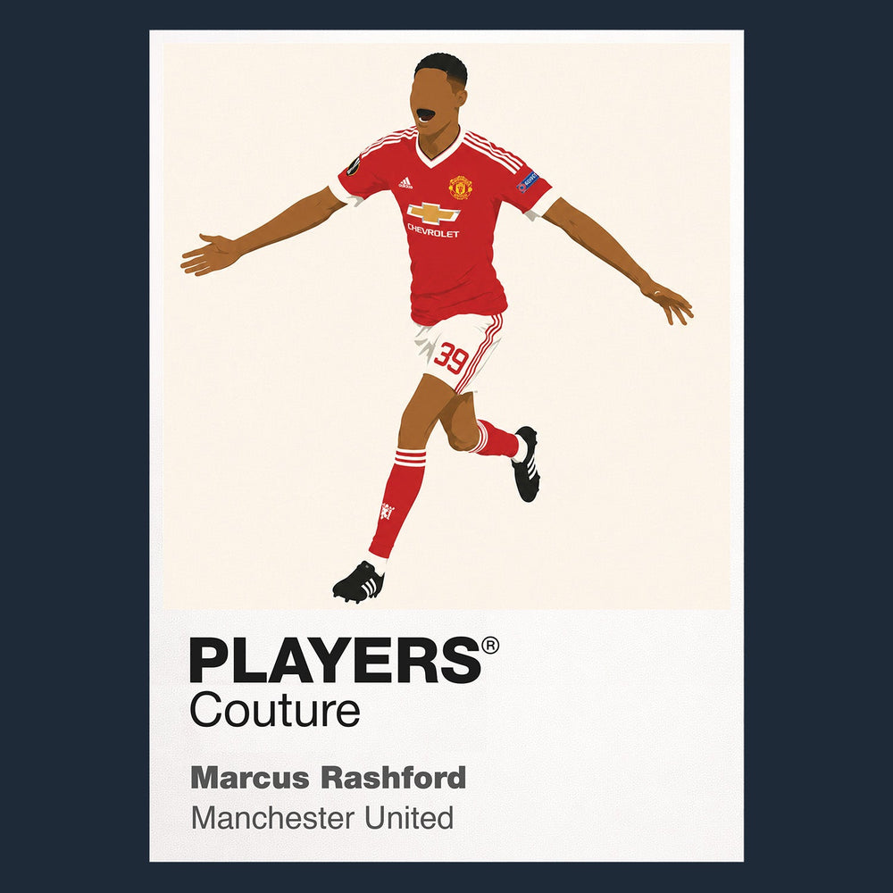 Marcus Rashford Manchester United navy Icon Frame artwork detail