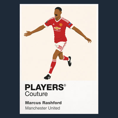 Marcus Rashford Manchester United navy Icon Frame artwork detail