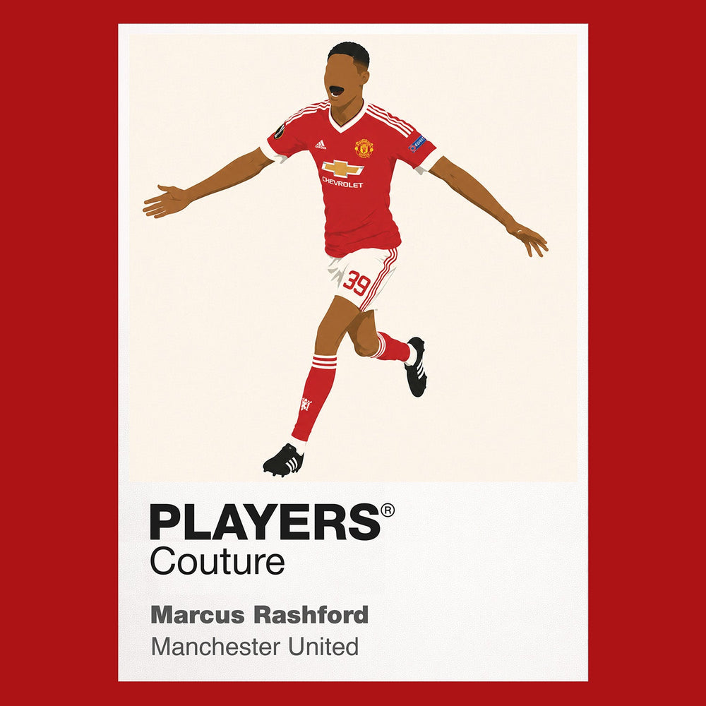 Marcus Rashford Manchester United red Icon Frame artwork detail