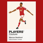 Marcus Rashford Manchester United red Icon Frame artwork detail