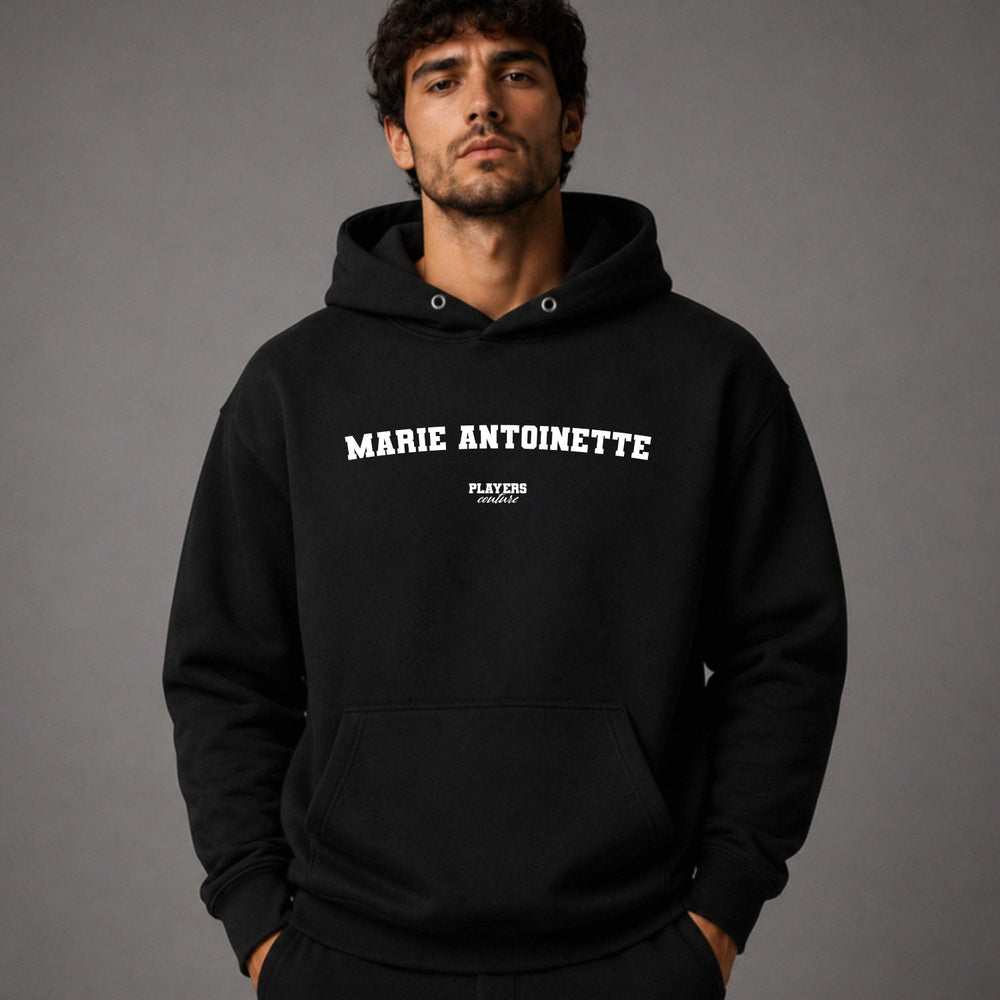 Marie Antoinette name-print hoodie - black