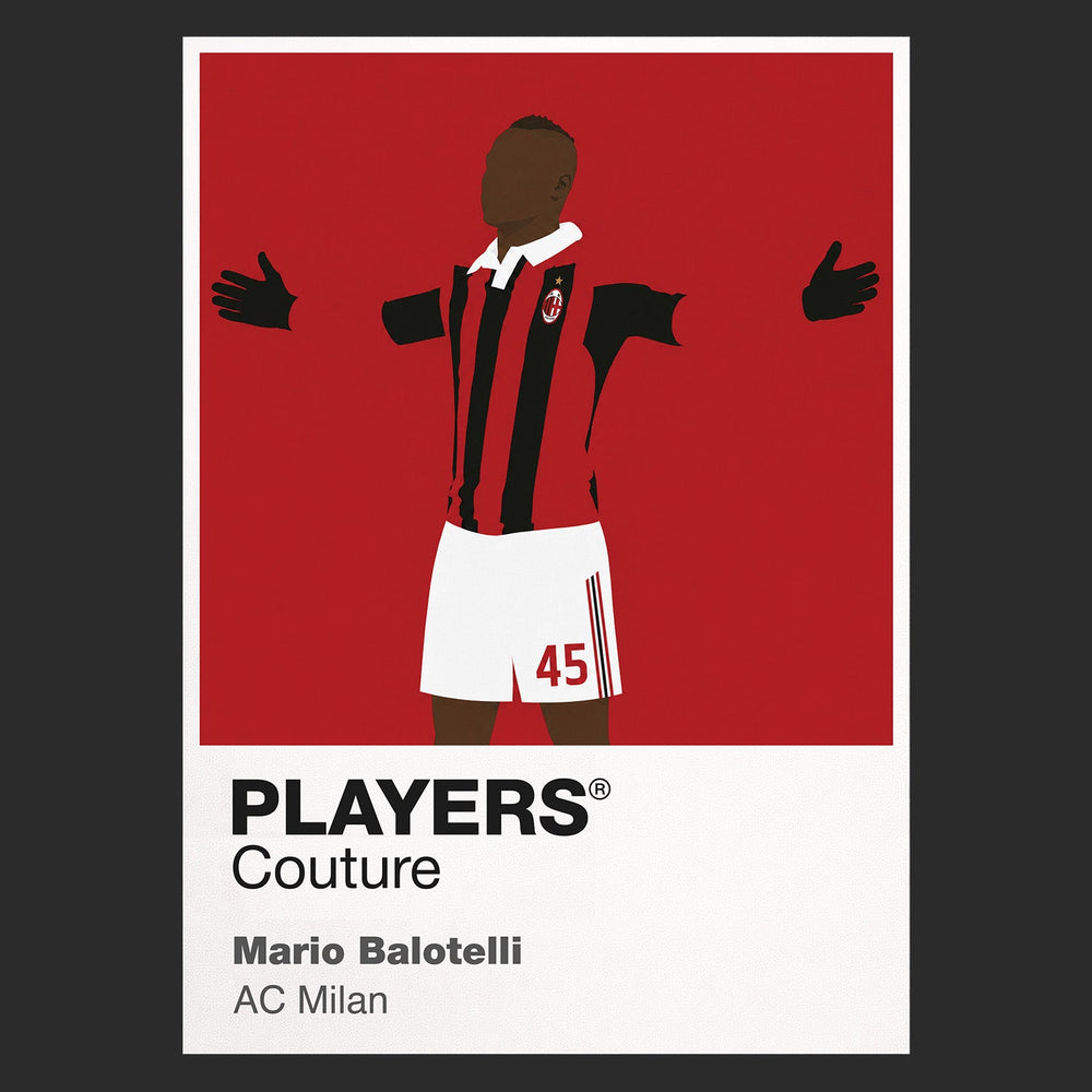 Mario Balotelli AC Milan black Icon Frame artwork detail