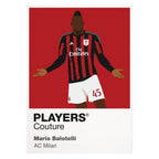 Mario Balotelli AC Milan white Icon Frame artwork detail