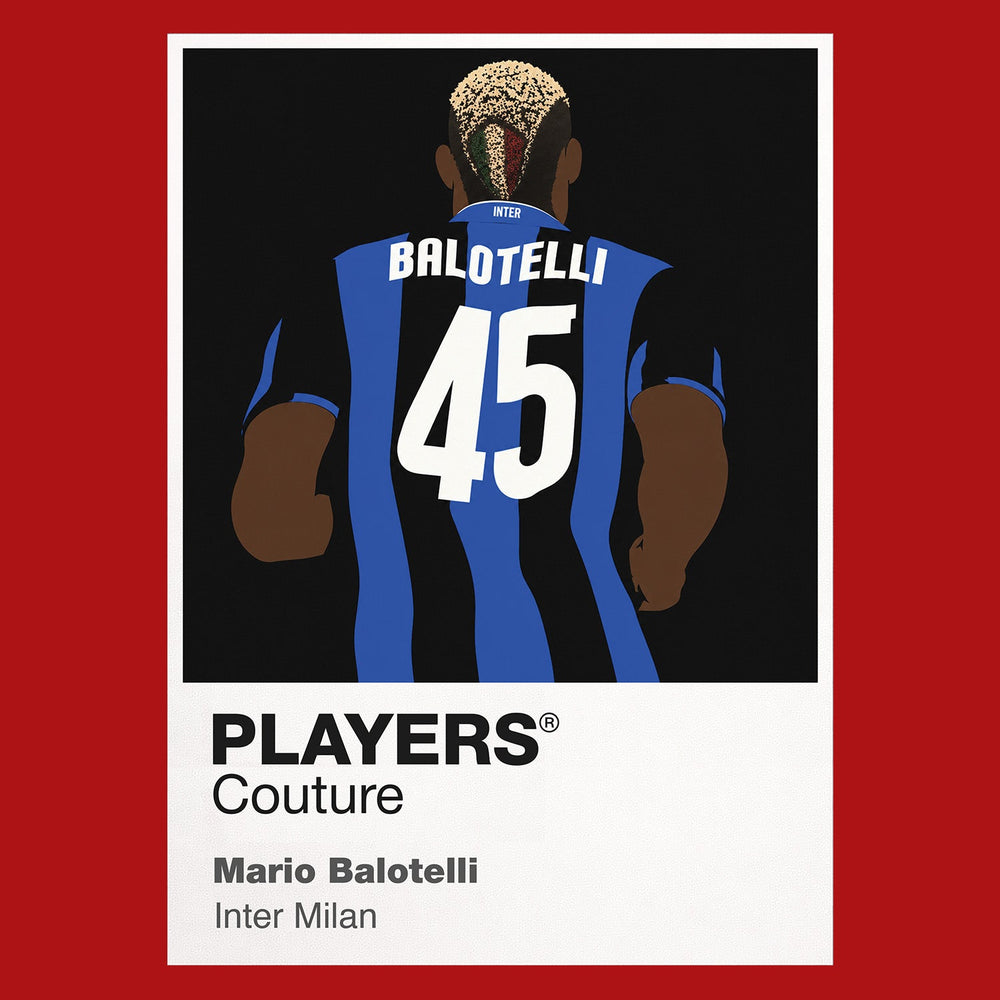 Mario Balotelli Inter Milan red Icon Frame artwork detail