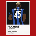 Mario Balotelli Inter Milan red Icon Frame artwork detail