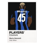 Mario Balotelli Inter Milan white Icon Frame artwork detail