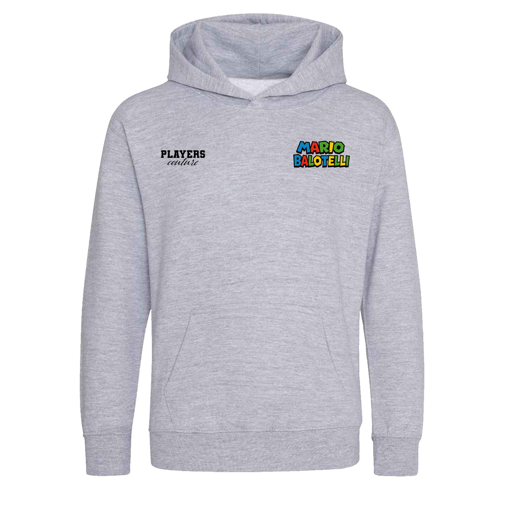 Mario Balotelli Logo Players Couture Kids Hoodie Gray