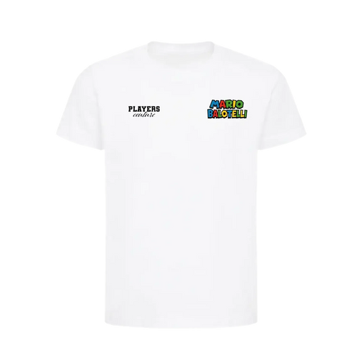 Mario Balotelli t-shirt – white kids' t-shirt featuring the Mario Balotelli Players Couture logo