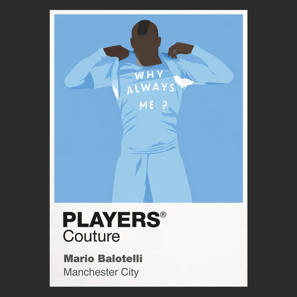 Mario Balotelli Manchester City Icon Frame — Black