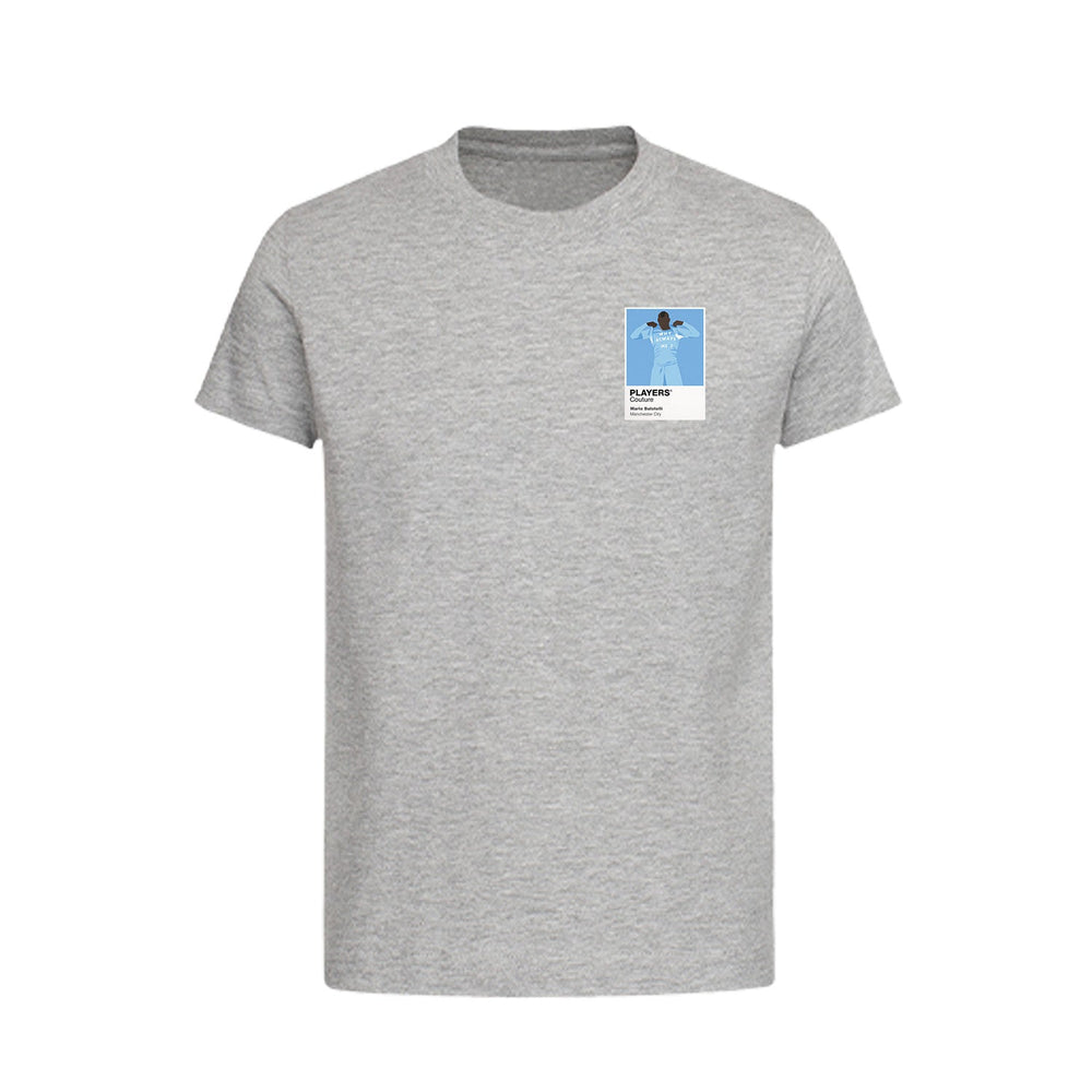 Mario Balotelli Manchester City Icon Frame Kids T-Shirt — Gray