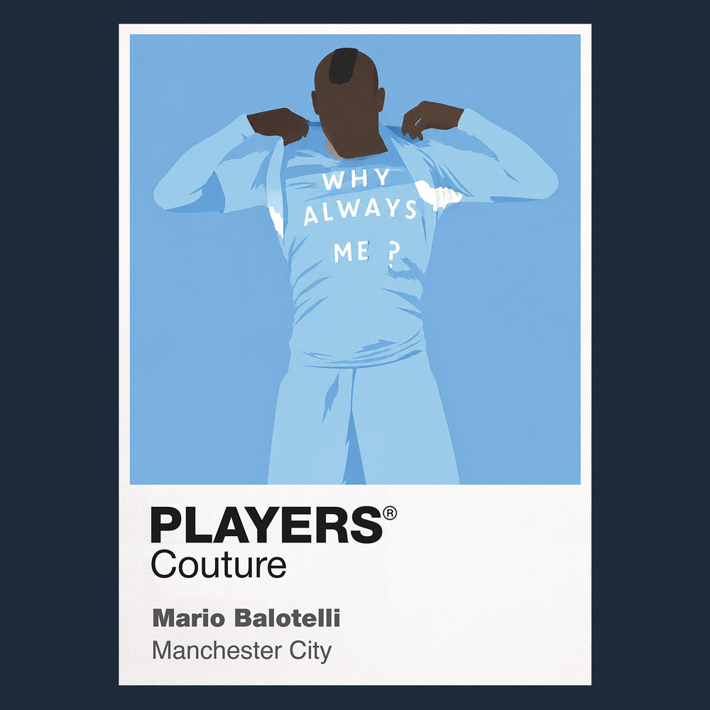 Mario Balotelli Manchester City Icon Frame — Navy