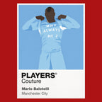Mario Balotelli Manchester City Icon Frame Kids Hoodie — Red Artwork