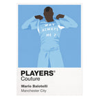 Mario Balotelli Manchester City Icon Frame — White
