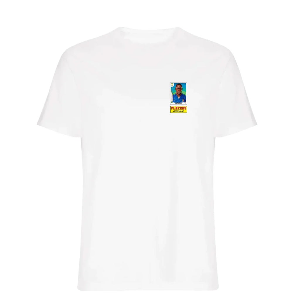 Mario Balotelli World Cup t-shirt – white men's t-shirt featuring the Mario Balotelli World Cup Players Couture logo
