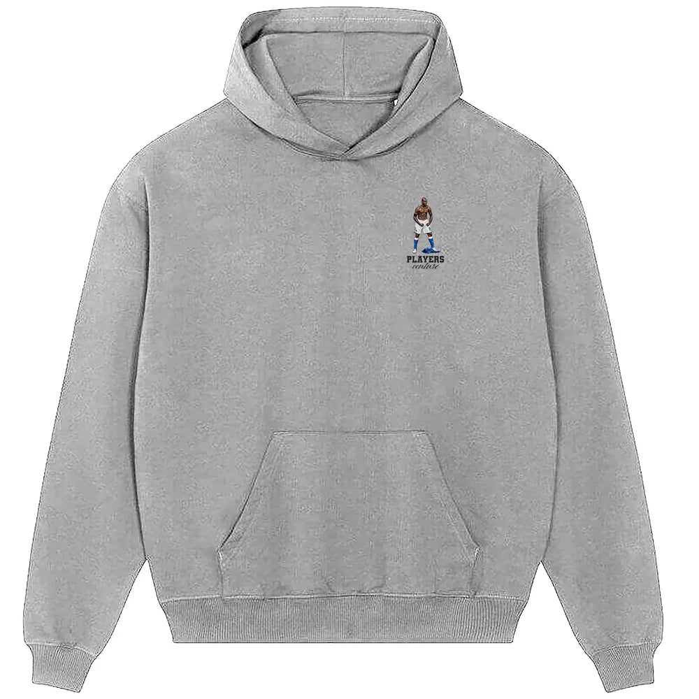 Mario Balotelli hoodie – grey men's hoodie featuring the Mario Balotelli Players Couture logo