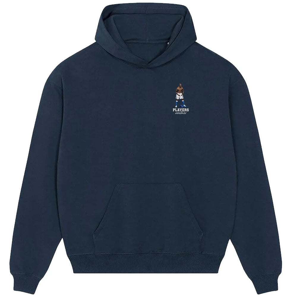 Mario Balotelli hoodie – navy men's hoodie featuring the Mario Balotelli Players Couture logo
