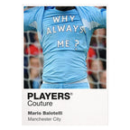 Mario Balotelli Why Always Me? Shirt Frame Men's Hoodie – white close-up detail shot of the Mario Balotelli Why Always Me?