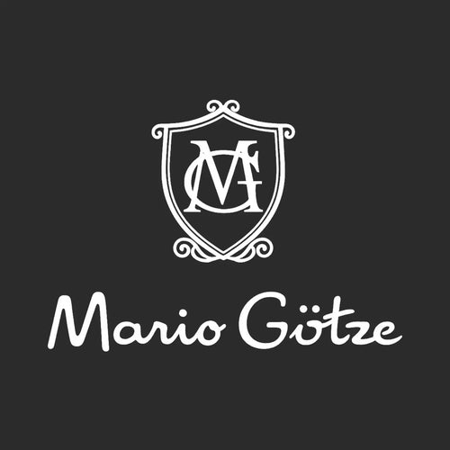 Mario Gotze Logo Men's Hoodie – close-up detail shot of the Mario Gotze Players Couture logo design