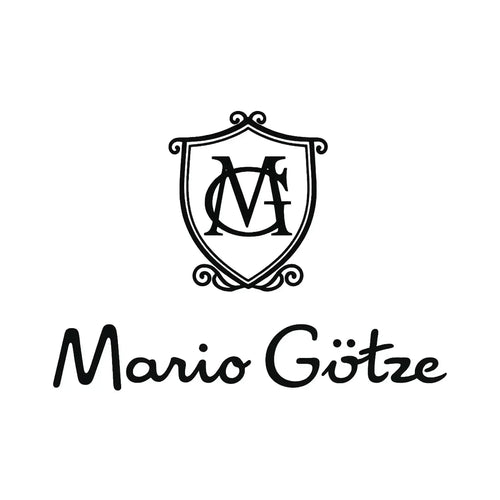 Mario Gotze Logo Men's T-Shirt – white close-up detail shot of the Mario Gotze Players Couture logo design