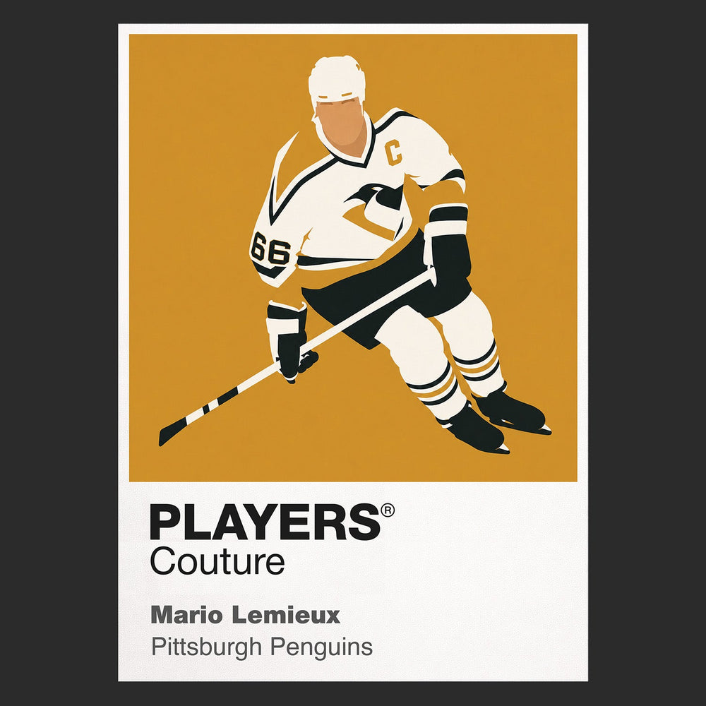 Mario Lemieux Penguins Ice Hockey Icon Frame Men's T-Shirt – image 9