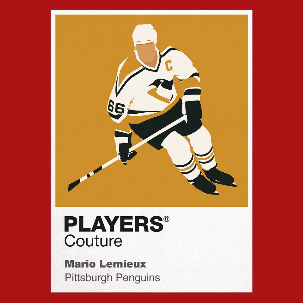 Mario Lemieux Penguins Ice Hockey Icon Frame Men's T-Shirt – image 10