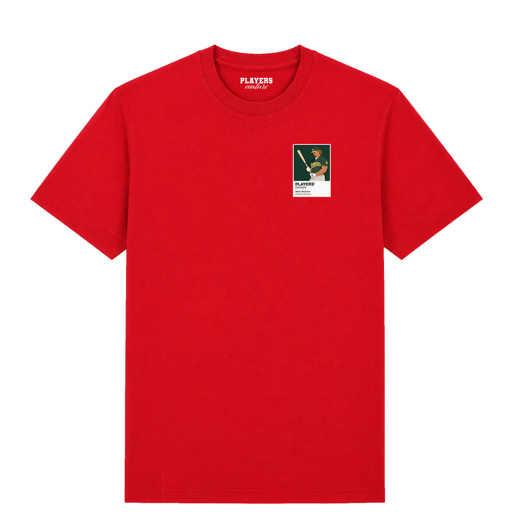 Mark McGwire Athletics Baseball Icon Frame Men's T-Shirt - Red