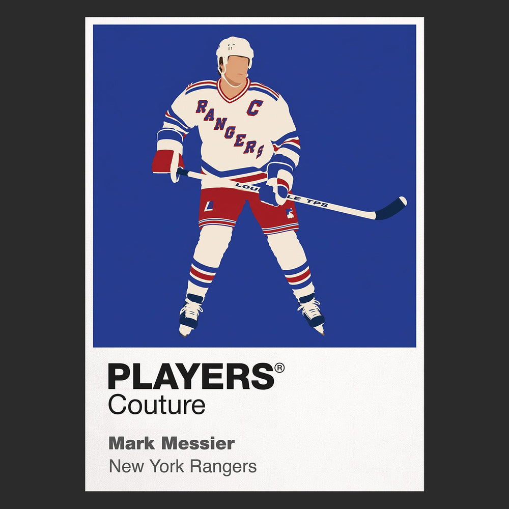 Mark Messier 1 Rangers Ice Hockey Icon Frame Men's T-Shirt – image 9