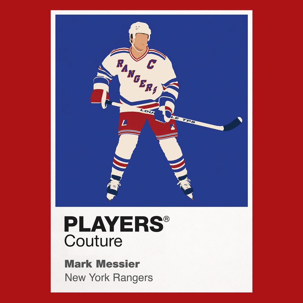 Mark Messier 1 Rangers Ice Hockey Icon Frame Men's T-Shirt – image 10
