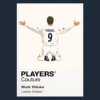 Mark Viduka Leeds United Icon Frame Men's Hoodie — Navy Artwork