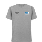 Mark Viduka t-shirt – grey men's t-shirt featuring the Mark Viduka Players Couture logo
