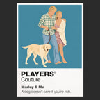 Marley & Me Marley the Labrador racing ahead of John and Jenny through the stages of family life Icon Frame artwork in black