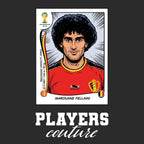 Marouane Fellaini World Cup Sticker Men's T-Shirt – black close-up detail shot of the Marouane Fellaini World Cup Players