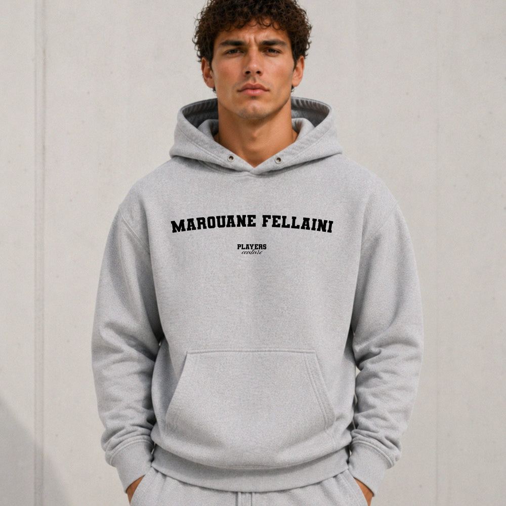 Marouane Fellaini name-print hoodie - grey