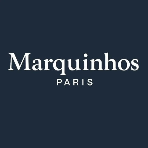 Marquinhos Logo Men's T-Shirt – navy close-up detail shot of the Marquinhos Players Couture logo design