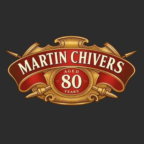 Martin Chivers Logo Men's Hoodie – black close-up detail shot of the Martin Chivers Players Couture logo design