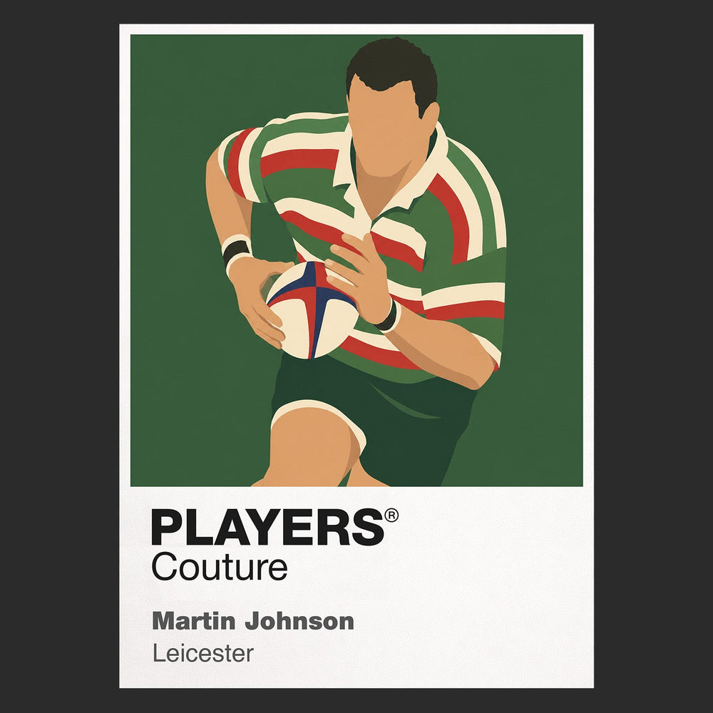 Martin Johnson Leicester Rugby Union Icon Frame Men's T-Shirt – image 9
