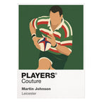Martin Johnson Leicester Rugby Union Icon Frame Men's T-Shirt – image 1