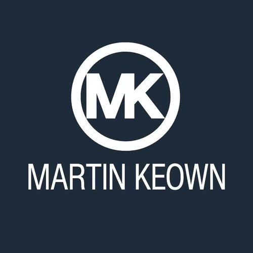 Martin Keown Logo Men's T-Shirt – navy close-up detail shot of the Martin Keown Players Couture logo design