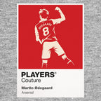 Martin Odegaard Arsenal Icon Frame Men's Hoodie — Gray Artwork