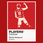 Martin Odegaard Arsenal Icon Frame Men's Hoodie — Red Artwork