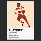 Martin Offiah Wigan Warriors rugby league hoodie black
