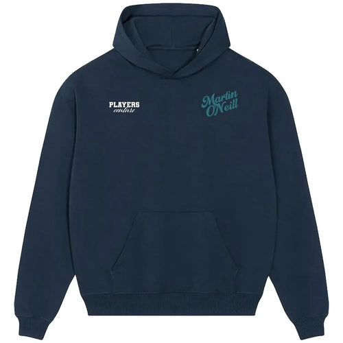 Martin O'Neill hoodie – navy men's hoodie featuring the Martin O'Neill Players Couture logo