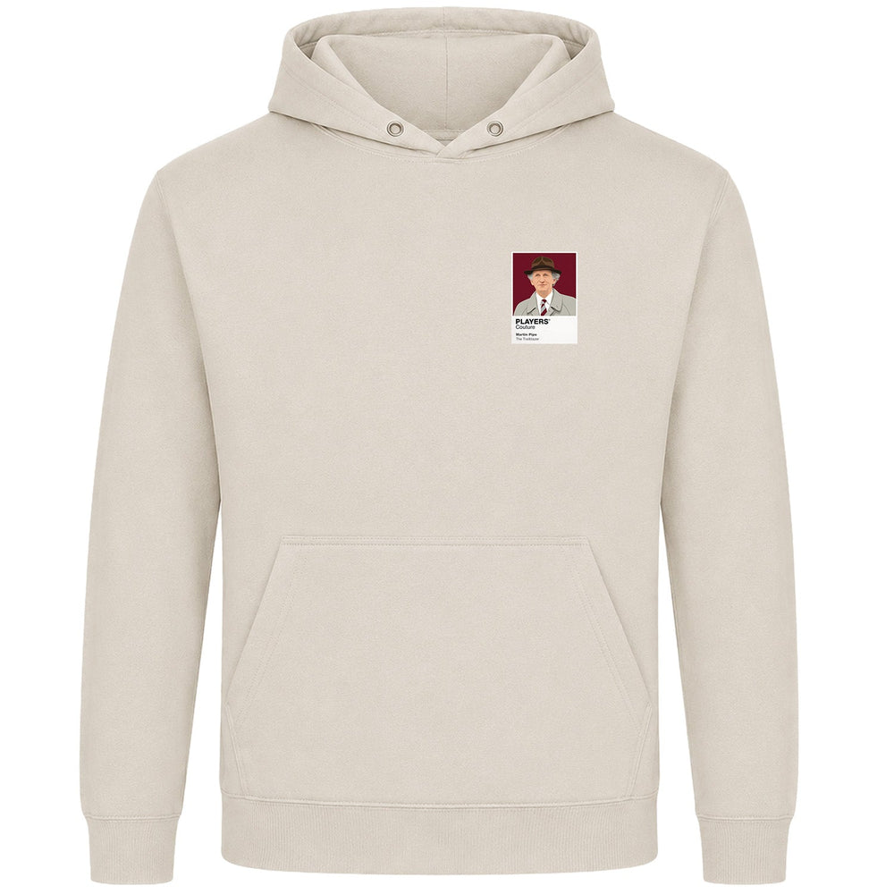 Martin Pipe horse racing hoodie – mens stone hoodie view