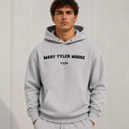 Mary Tyler Moore name-print hoodie - grey