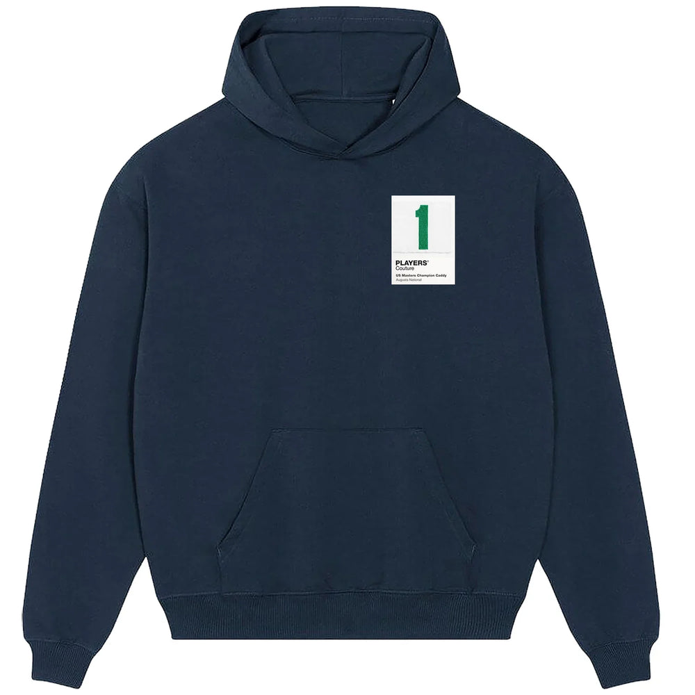 Masters Augusta Caddy 1 hoodie – navy men's hoodie featuring the Masters Augusta Caddy 1 Players Couture logo