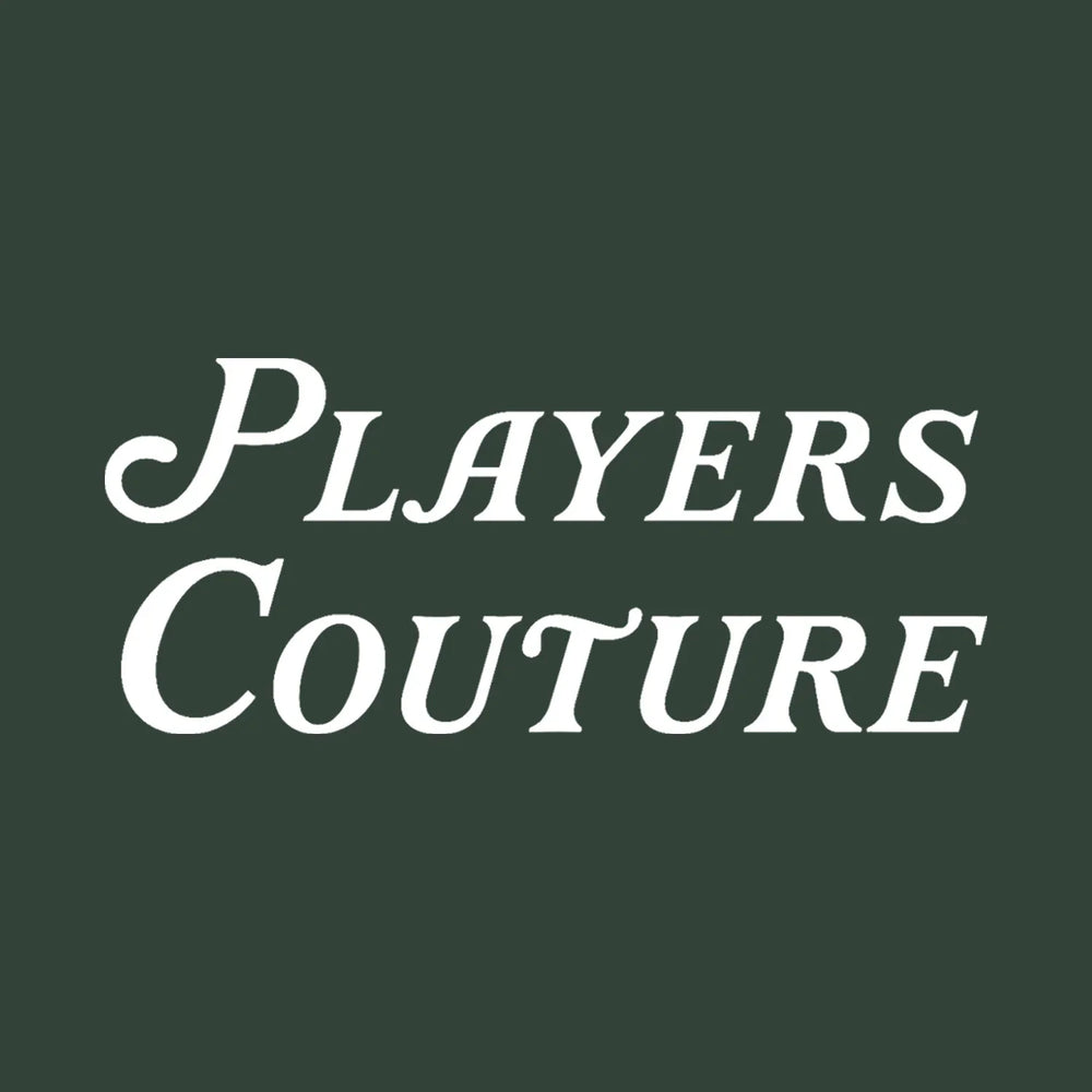 Golf Script t-shirt – green men's t-shirt featuring the Golf Script Players Couture logo