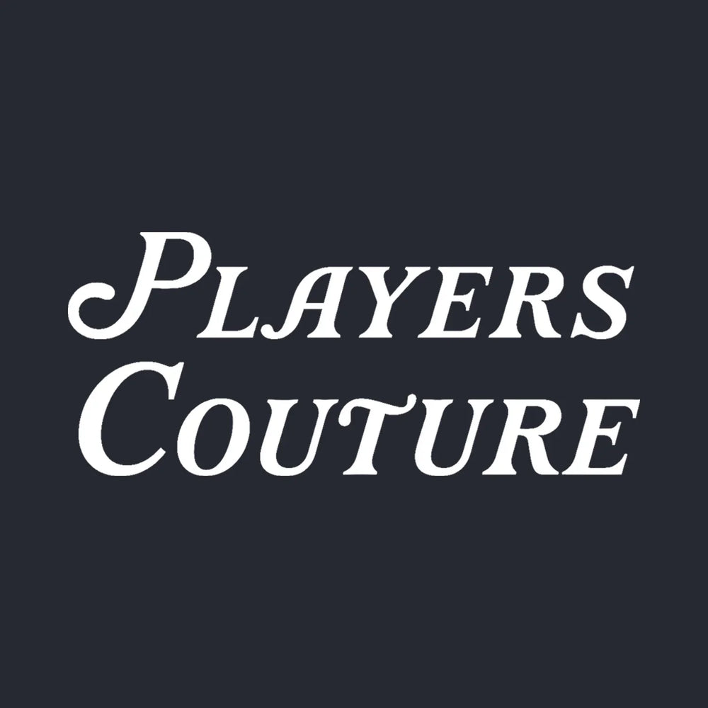 Golf Script t-shirt – navy men's t-shirt featuring the Golf Script Players Couture logo