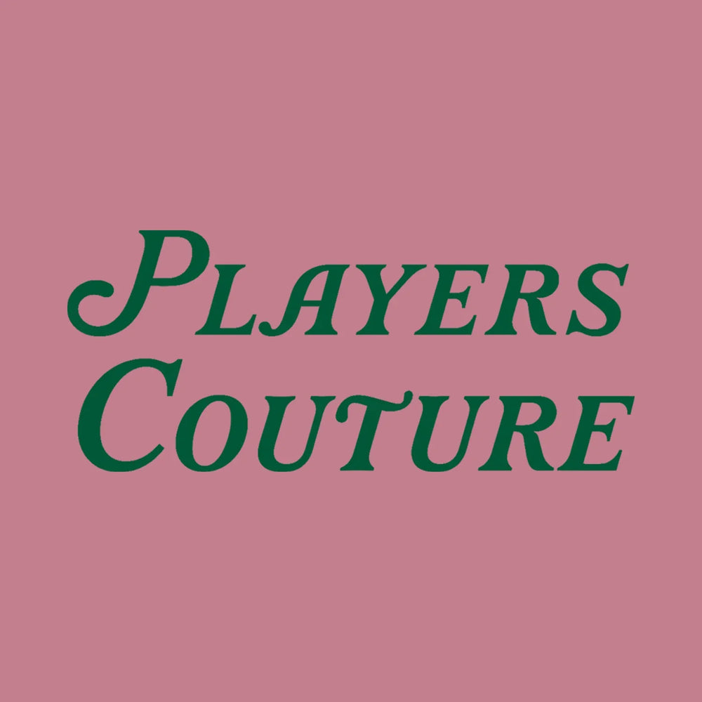 Golf Script t-shirt – pink men's t-shirt featuring the Golf Script Players Couture logo