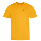 Golf Script Logo Men's T-Shirt – close-up detail shot of the Golf Script Players Couture logo design
